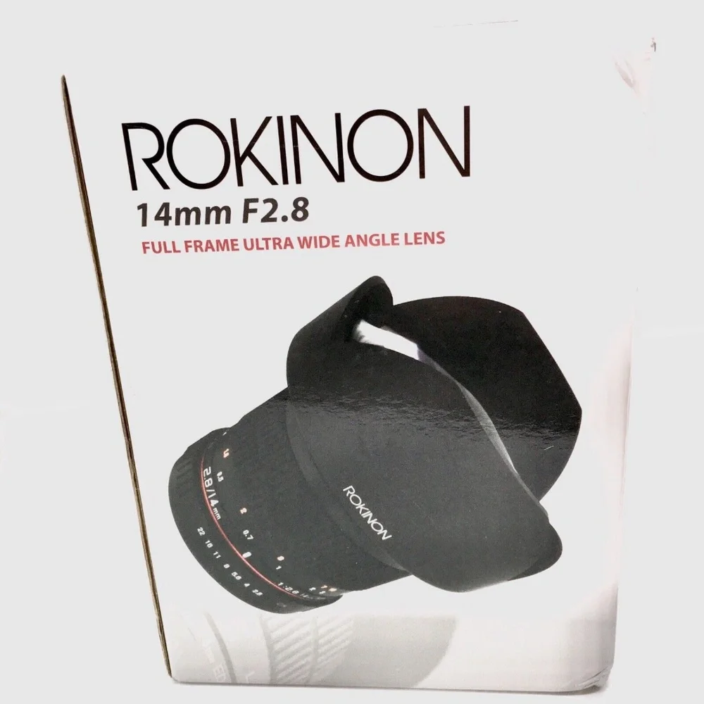 Rokinon 14mm F2.8 ED AS IF UMC Manual Focus Lens + AE Chip for Canon AE Camera
